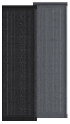 HJT CELLS 130W काले मौसम प्रतिरोधी BIPV छत टाइलें स्थापित करने में आसान यूएल सूचीबद्ध टेम्पर्ड ग्लास पैनल