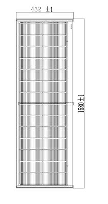 HJT CELLS 65W 70W 75W BIPV सौर टाइलें आयताकार टेम्पर्ड ग्लास काला सौर पीवी पैनल UL सूचीबद्ध / CE प्रमाणित