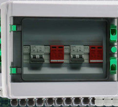 GYPV/2-1 DC Combiner Box 2 In 1 Out 20A/32A DC सर्किट ब्रेकर के साथ अधिकतम आउटपुट स्विच करंट