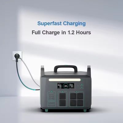 एटीजेड 3600W पोर्टेबल पावर स्टेशन यूरोपीय संघ कई एसी और डीसी आउटपुट 230VAC दो पहिया हैंडल डिजाइन