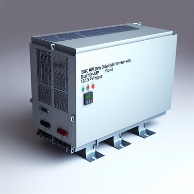 औद्योगिक विद्युत प्रणालियों के लिए डुअल MPPT और 120kW PV इनपुट के साथ 50kW 480V हाई-लेग डेल्टा हाइब्रिड इन्वर्टर