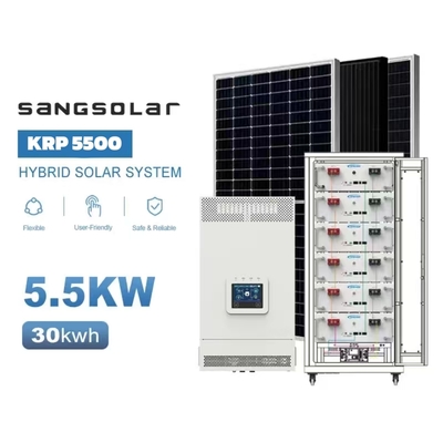 सैंगसोलर 5.5kw 10kw 48v 220v 230v 15kwh 30kwh लिथियम बैटरी ऑफ ग्रिड सौर ऊर्जा प्रणाली बिना बैटरी