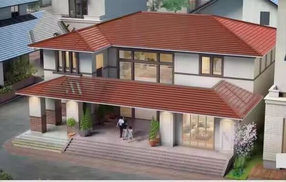 लंबे आकार का काला मोनोक्रिस्टलीय सौर छत टाइल - 188W/m2 दक्षता के साथ 105W उच्च शक्ति पैनल